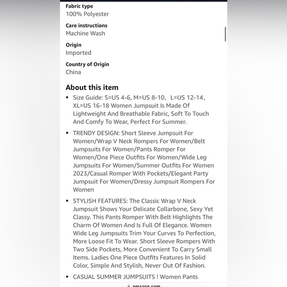 PrettyGarden Casual Short Sleeve Wide Leg Jumpsuit XL NWOT - Picture 6 of 10